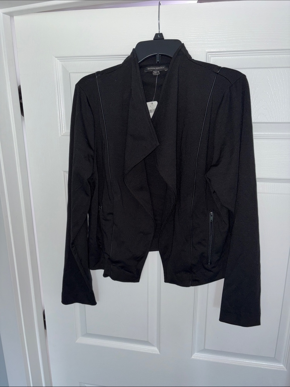 Banana republic Black Draped Open-Front Women's Jacket